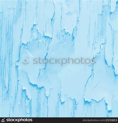 Close-up of blue peeling plaster. The texture of an old plastered wall