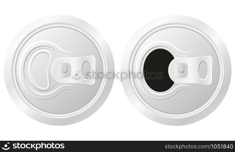 closed and open can of beer vector illustration isolated on white background