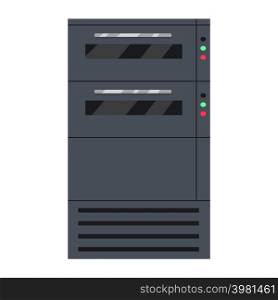 Closed bakery oven semi flat color vector object. Full sized item on white. Preparing cookies. Professional baking equipment simple cartoon style illustration for web graphic design and animation. Closed bakery oven semi flat color vector object