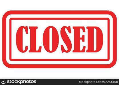 closed banner