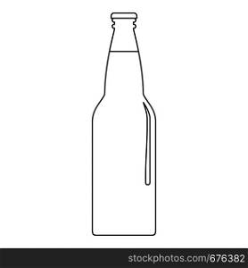 Closed bottle icon. Outline illustration of closed bottle vector icon for web. Closed bottle icon, outline style.