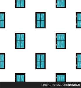 Closed brown window pattern seamless flat style for web vector illustration. Closed brown window pattern flat