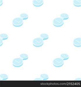Closed contact lens case pattern seamless background texture repeat wallpaper geometric vector. Closed contact lens case pattern seamless vector