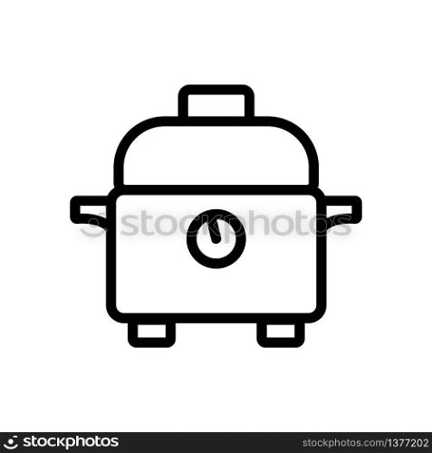 closed deep fryer at work icon vector. closed deep fryer at work sign. isolated contour symbol illustration. closed deep fryer at work icon vector outline illustration