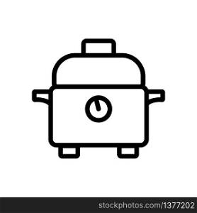 closed deep fryer at work icon vector. closed deep fryer at work sign. isolated contour symbol illustration. closed deep fryer at work icon vector outline illustration