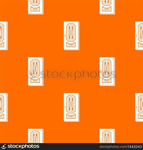 Closed door pattern vector orange for any web design best. Closed door pattern vector orange