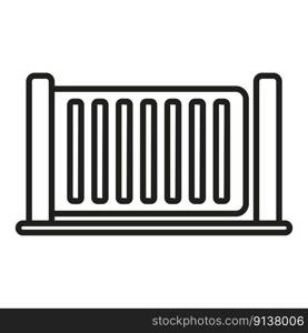 Closed gate icon outline vector. Automatic security. Signal key. Closed gate icon outline vector. Automatic security