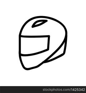 closed helmet integral icon vector. closed helmet integral sign. isolated contour symbol illustration. closed helmet integral icon vector outline illustration