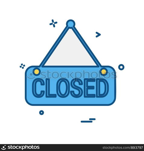 Closed icon design vector