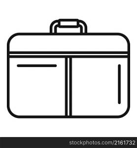 Closed laptop bag icon outline vector. Case backpack. Business school. Closed laptop bag icon outline vector. Case backpack