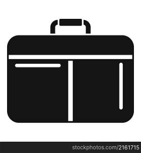 Closed laptop bag icon simple vector. Case backpack. Business school. Closed laptop bag icon simple vector. Case backpack