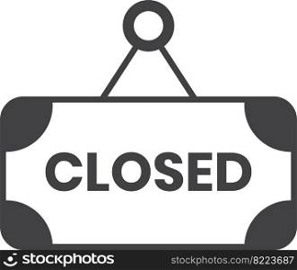 closed letter sign illustration in minimal style isolated on background