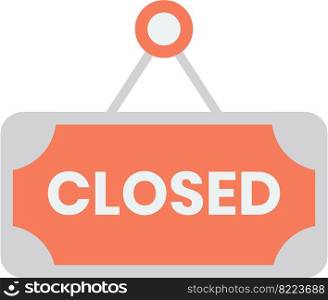 closed letter sign illustration in minimal style isolated on background