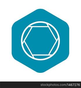 Closed objective icon. Simple illustration of closed objective vector icon for web. Closed objective icon, simple style