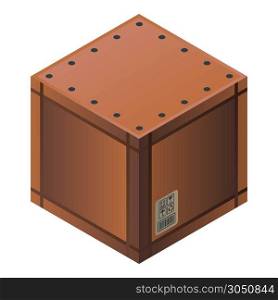 Closed parcel box icon. Isometric of closed parcel box vector icon for web design isolated on white background. Closed parcel box icon, isometric style