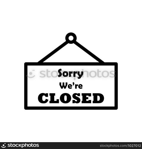 closed signage icon