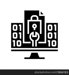closed source software glyph icon vector. closed source software sign. isolated contour symbol black illustration. closed source software glyph icon vector illustration