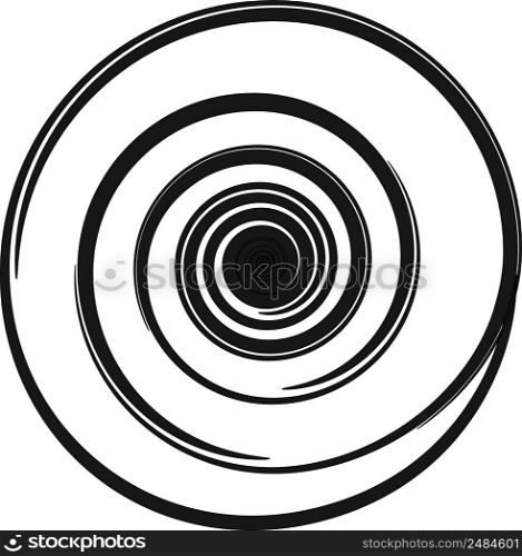 Closed spiral, concept black hole, depth effect, slicing barrel gun