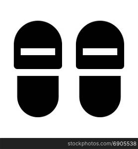 closed toe towel slippers, icon on isolated background