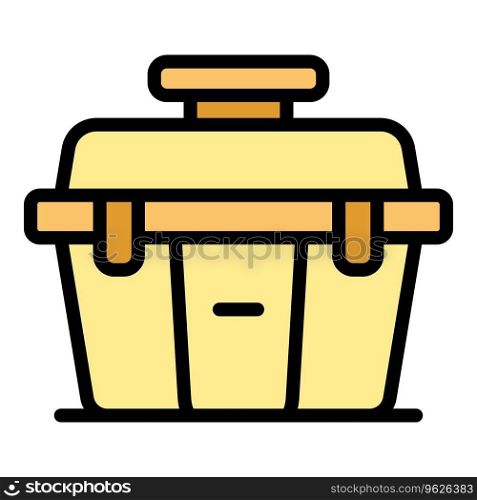 Closed tool box icon outline vector. Home construction. Drill hammer color flat. Closed tool box icon vector flat