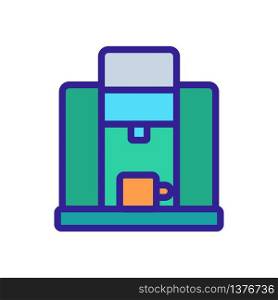 closed type coffee maker icon vector. closed type coffee maker sign. color symbol illustration. closed type coffee maker icon vector outline illustration