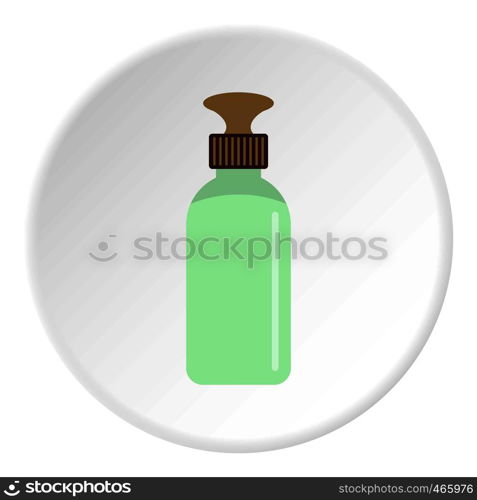 Closed vial icon in flat circle isolated on white vector illustration for web. Closed vial icon circle