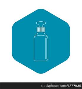 Closed vial icon. Outline illustration of closed vial vector icon for web. Closed vial icon, outline style