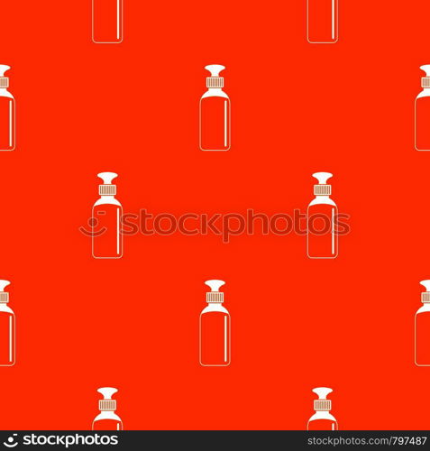 Closed vial pattern repeat seamless in orange color for any design. Vector geometric illustration. Closed vial pattern seamless