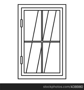 Closed window icon in outline style isolated vector illustration. Closed window icon outline