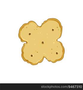 closeup cracker biscuit cartoon. cheese brown, yellow baked, dry square closeup cracker biscuit sign. isolated symbol vector illustration. closeup cracker biscuit cartoon vector illustration