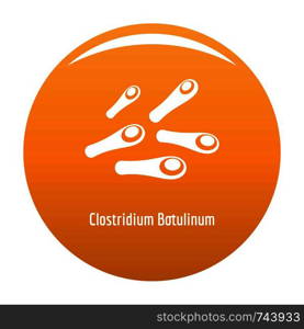 Clostridium botulinum icon. Simple illustration of clostridium botulinum vector icon for any design orange. Clostridium botulinum icon vector orange