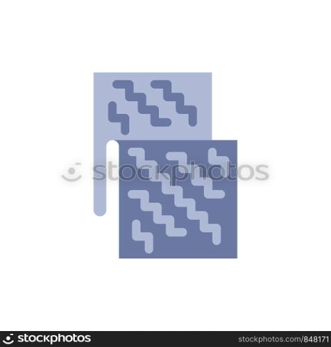 Cloth, Electronic, Fabric, Future, Material Flat Color Icon. Vector icon banner Template