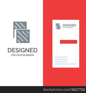 Cloth, Electronic, Fabric, Future, Material Grey Logo Design and Business Card Template