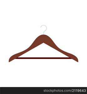 Cloth Hanger Icon. Flat Color Design. Vector Illustration.