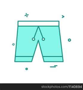 Cloth pent trouser underwear icon design vector