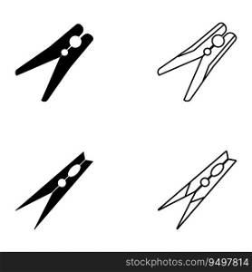 cloth pin vector template illustration logo design