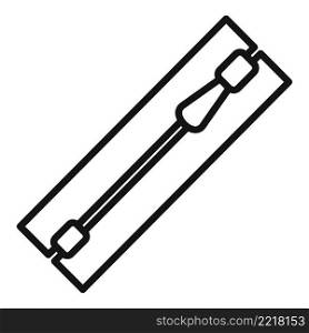 Cloth zipper icon outline vector. Clothing sew. Manufacture needle. Cloth zipper icon outline vector. Clothing sew