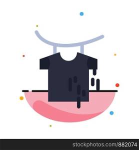 Clothes, Drying, Hanging Abstract Flat Color Icon Template