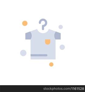 Clothes, Drying, Hanging Flat Color Icon. Vector icon banner Template
