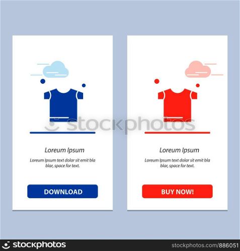 Clothes, Drying, Shirt Blue and Red Download and Buy Now web Widget Card Template