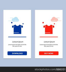 Clothes, Drying, Shirt Blue and Red Download and Buy Now web Widget Card Template