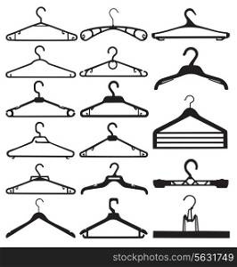 Clothes hanger collection. Vector illustration. EPS 10.