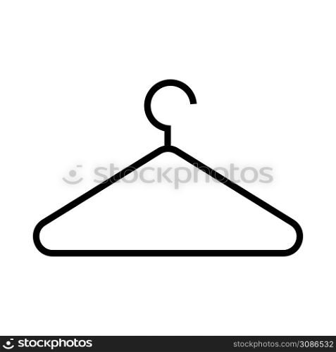 Clothes hanger icon. Cloakroom illustration symboll. Sign hook vector.