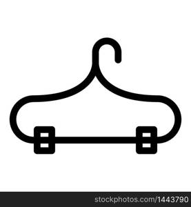 Clothes hanger icon. Outline clothes hanger vector icon for web design isolated on white background. Clothes hanger icon, outline style