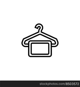 clothes hanger icon vector design templates white on background
