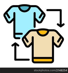 Clothes help icon. Outline clothes help vector icon color flat isolated. Clothes help icon color outline vector