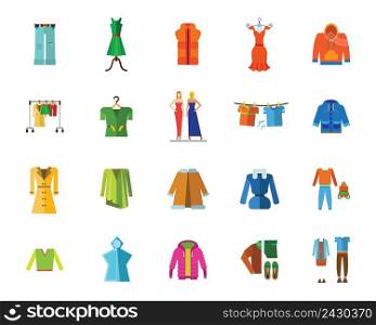 Clothes icon set. Can be used for topics like fashion, style, beauty, clothing store