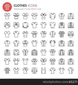 Clothes Icons, Thin Line and Pixel Perfect Icons