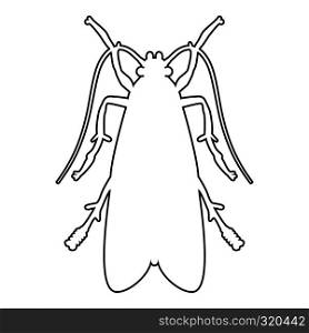 Clothes moth Clothing moth Fly insect pest icon black color outline vector illustration flat style simple image. Clothes moth Clothing moth Fly insect pest icon black color outline vector illustration flat style image