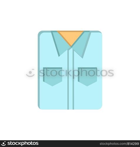 Clothes, Shirt, Tshirt, Shopping Flat Color Icon. Vector icon banner Template